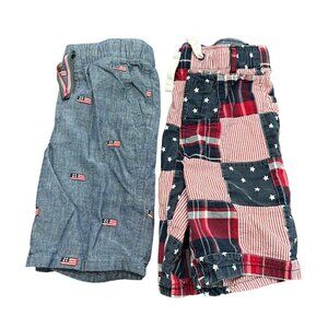 Gymboree Shorts Boys Size 6 Red White Blue Patriotic USA 4th of July Pull On